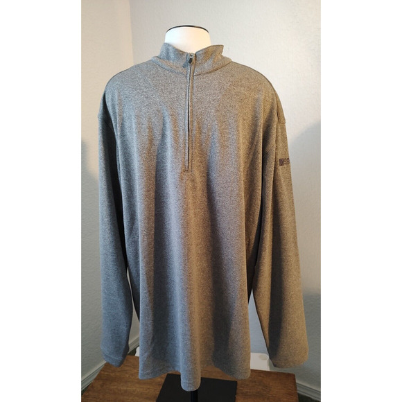 Pebble Beach Men's Gray Performance 1/4 Zip Long Sleeve Size XXL Golf FLAW NAME - Picture 1 of 16